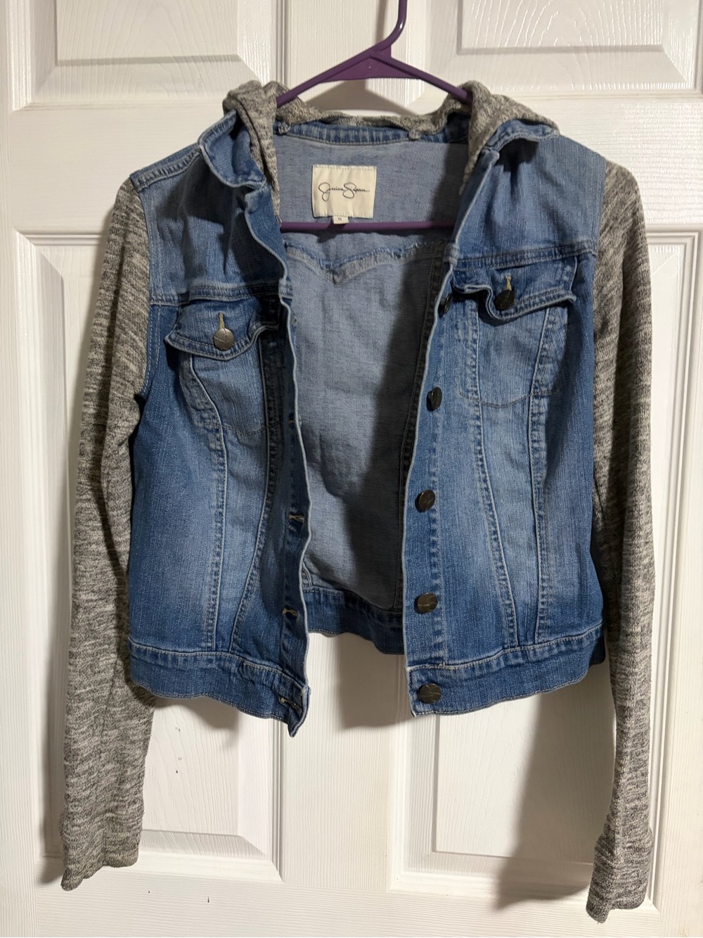 Light Wash Denim Jacket Hoodie